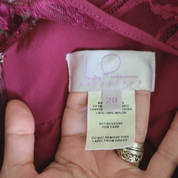 NWT HAYLEY PAIGE occasions burgundy maxi dress - Picture 13 of 14